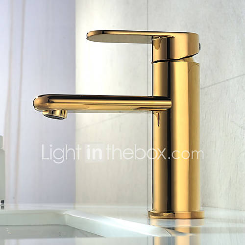 Modern Centerset Ti PVD Finish Bathroom Sink Faucet