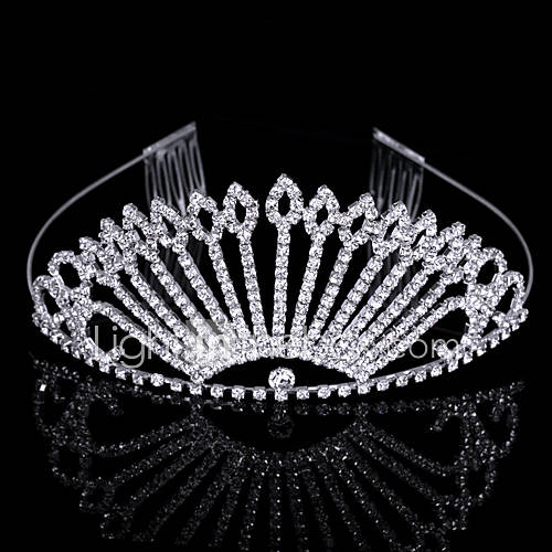 Gorgeous Cubic Zirconia In Alloy Peacock Shaped Tiara