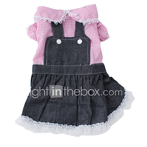 Princess Style Denim Dress for Dogs (XS XL, Pink)