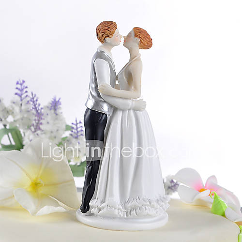 Kissing Couple Figurine Wedding Cake Topper