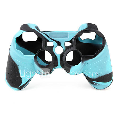 Protective Dual Color Style Silicone Case for PS3 Controller (Blue and Black)