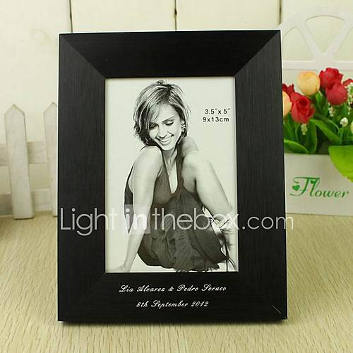 Personalized Black Aluminum Photo Frame