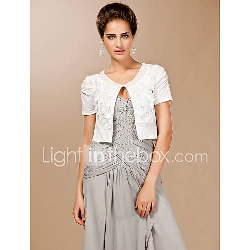 Cotton Party / Evening Jackets With Pearls (More Colors Available)