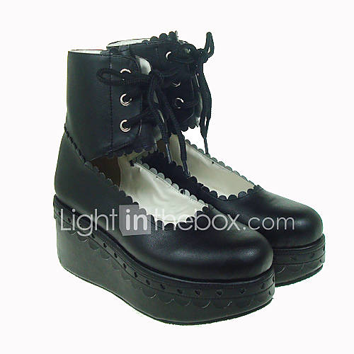 Lolita Shoes Gothic Lolita Lolita Platform Shoes Solid 7 CM Black For ...