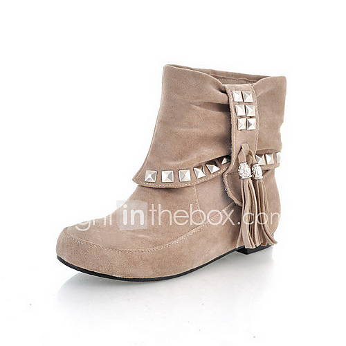 Suede Flat Heel Closed Toe Ankle Boots Party / Evening Shoes (More Colors)