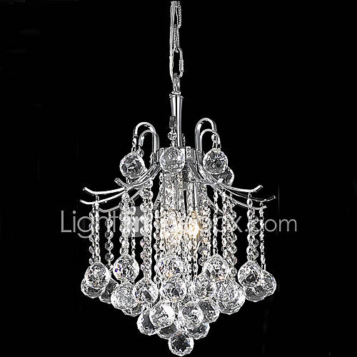 Modern 3   Light Chandeliers with Crystal Drops