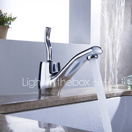 Sprinkle by Lightinthebox   Morden Solid Brass Bathroom Sink Faucet Chrome Finish