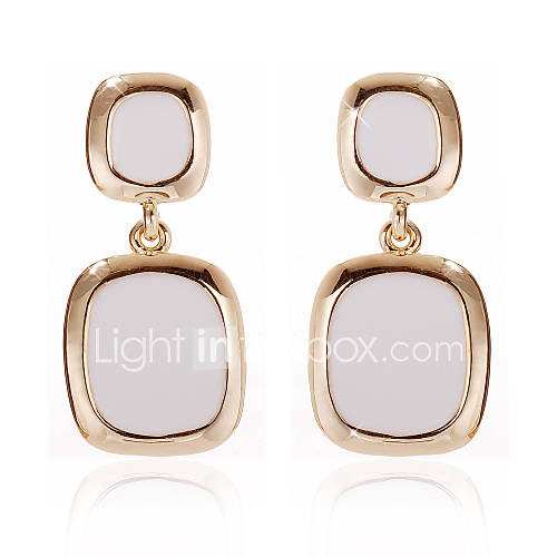 Elegant Alloy 18K Gold Plated Womens Earrings