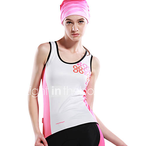 NYXEYE Womens 100% Polyester Cycling Sleeveless Vest(Pink)