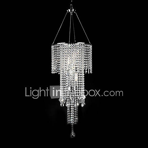 Artistic 7   Light Pendant Lights with Crystal Beads in Round