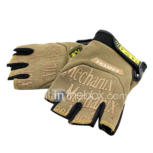 Leisure Sports Cycling Short Finger Polyester Gloves