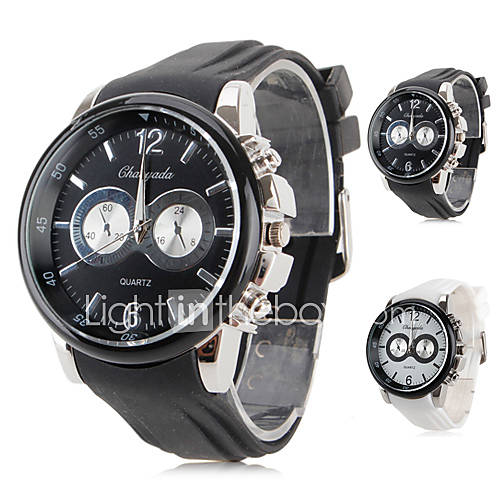 Mens Silicone Analog Quartz Wrist Watch (Assorted Colors)