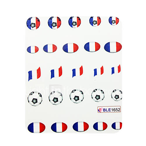 3 Pcs Half Cover European Cup Style Nail Art Nail Stickers