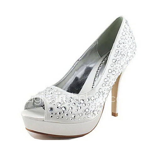 Satin Stiletto Heel Pumps Wedding Shoes