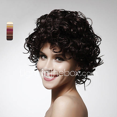 Capless Short High Quality Synthetic Curly Hair Wig Multiple Colors Available