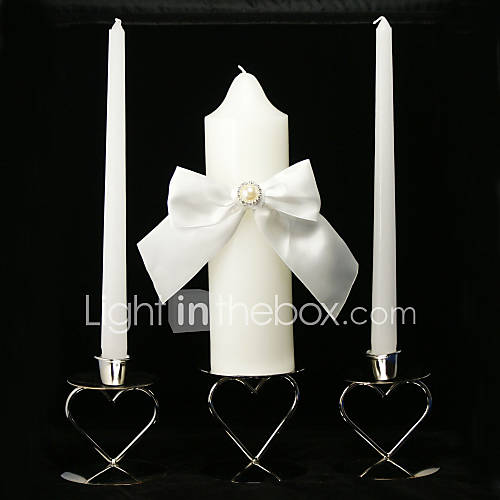 Classic Wedding Unity Candles With Sash Bow(Not Include Candle Holder)