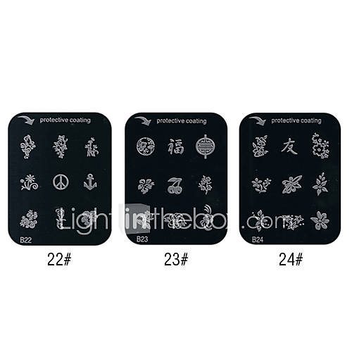 Violet Style Nail Art Stamping Image Template Plate