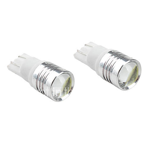 T10 3W LED White Light Bulb for Car Indicate/Dashboard/Width Signal Lamps (2 Pack, DC 12V)