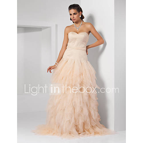 Ball Gown Sweetheart Sweep/ Brush Train Tulle Evening/Prom Dress inspired by Kristen Wiig at Oscar