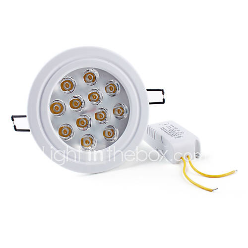 12W 1080 1200LM 3000 3500K Warm White Light LED Ceiling Bulb (85 265V)