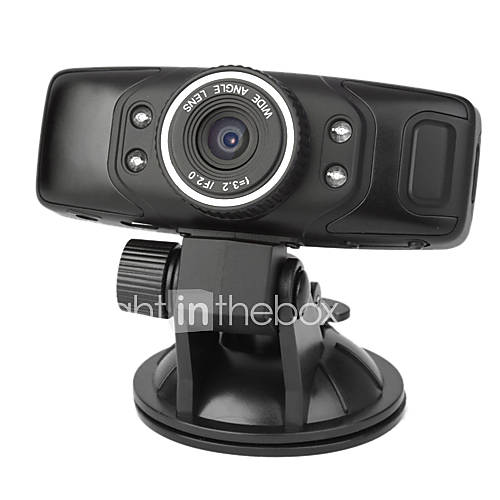 Dual Lens 720P 1.4 Inch Display Car DVR H.264 with Night Vision, Motion Detection