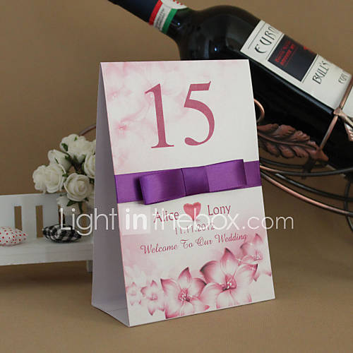 Floral Ornament Table Number Card (Set of 10)