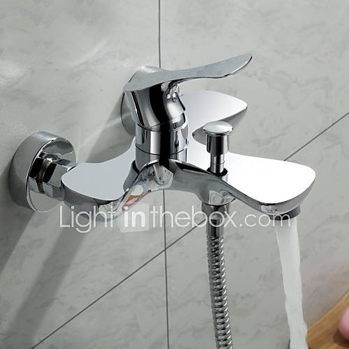 Sprinkle by Lightinthebox   Contemporary Solid Brass Two Holes Tub Faucet Chrome Finish