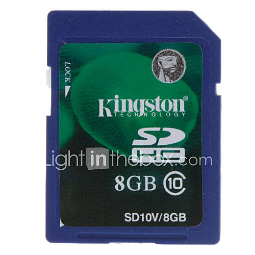 8GB Kingston Class 10 SD SDHC Memory Card SD10V