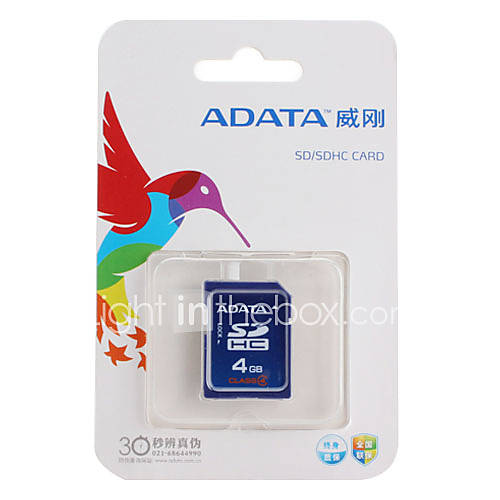 4GB ADATA Class 4 SD/TF SD SDHC Memory Card