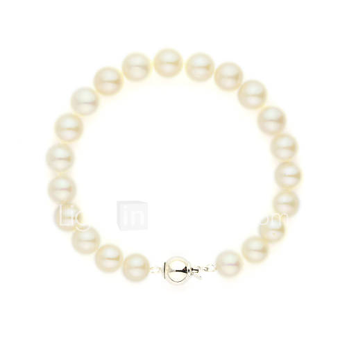 Gorgeous White Pearl With Silver Clasp Womens Bracelet