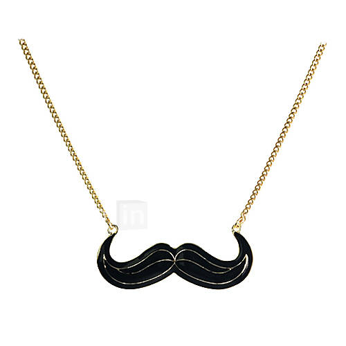 Mustache Pendant Long Chain Necklace