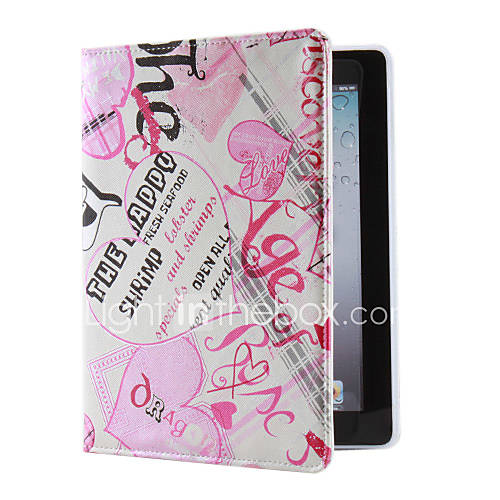 Cartoon Style PU Leather Case with Stand for the New iPad and iPad 2