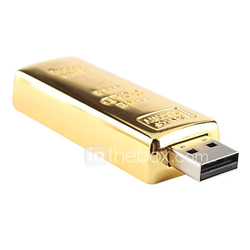 2GB Gold Bar USB 2.0 Flash Drive