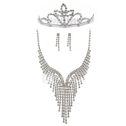 Beautiful Rhinestones Wedding Bridal Jewelry Set,Including Necklace ...