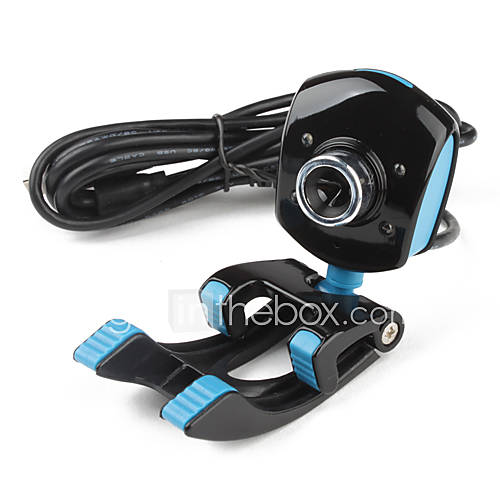 4 LED 5.0 Megapixels USB 2.0 Clip on PC Camera Webcam with Microphone