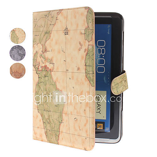 Map Design Protective PU Case for Samsung Galaxy Note 10.1 N8000