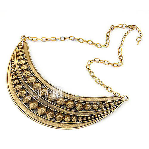 Punk Rivets Crescent Alloy Necklace