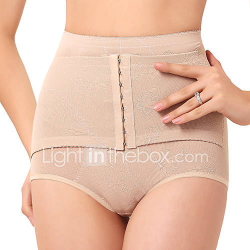 Chinlon High Waist Front Busk Closure Shaper Brief Daily/Special Occasion Wear Shapewear