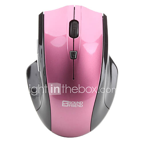 Ergonomic 2.4GHz Wireless 800/1600dpi Optical Mouse (2 x AAA Battery Included)