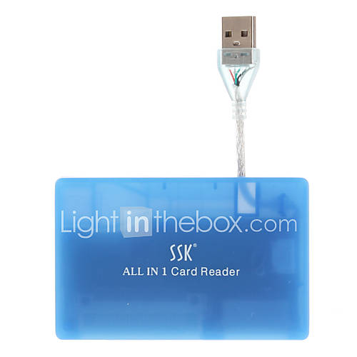 SSK USB 2.0 Card Reader for SM, XD, MS, SD, MMC, MD, CF Card