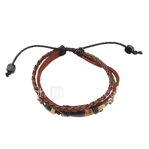 Multilayer Black Guatambu Leather Bracelet