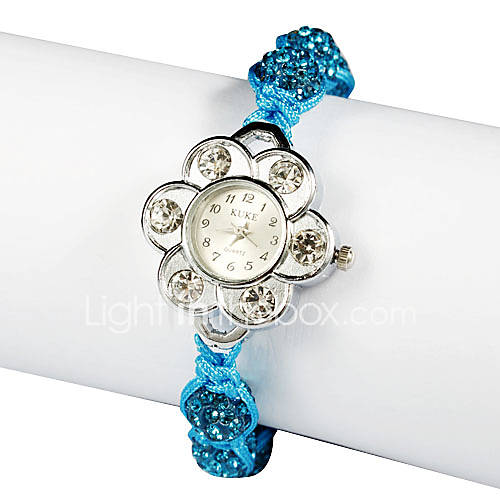 Charming Blue Fabric Quartz Dress Watch