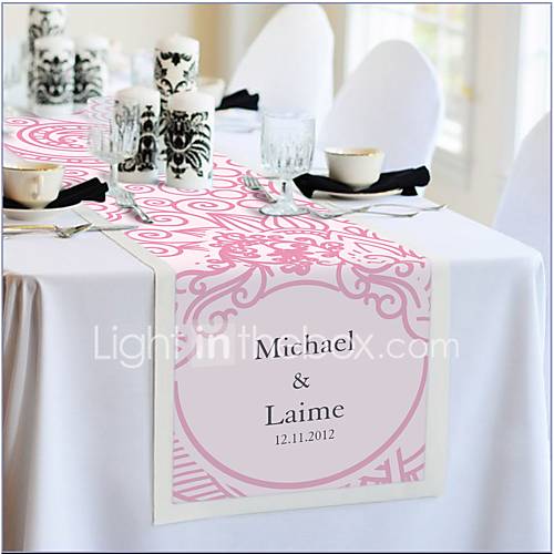 Personalized Reception Desk Table Runner   Pink Floral Print