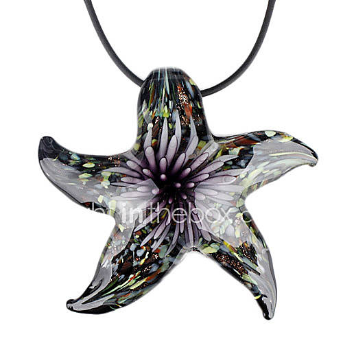 Romantic Resin Sea Star Pendant Necklace