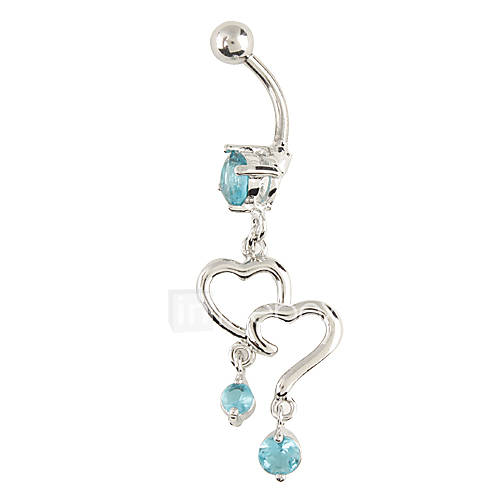 Twin Star Stainless Steel Navel Ring