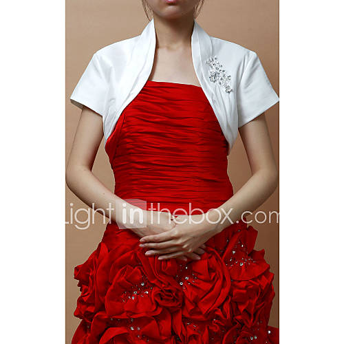 Wonderful Taffeta Short Sleeve Womens Evening/Wedding Jacket/Wrap (More Colors)