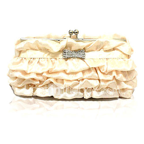 Elegant Polyester Ruffles Evening Handbag/Clutches(More Colors)