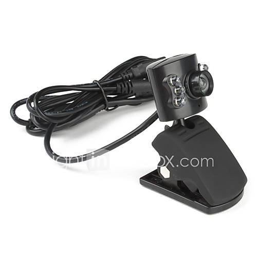 6 LED 5.0 Megapixels USB 2.0 Clip on PC Camera Webcam with Microphone