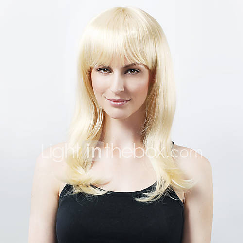 Capless Long High Quality Synthetic Light Blonde Curly Hair Wig