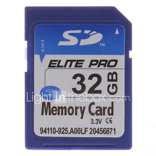 32GB Hi speed Elite Pro SD Memory Card